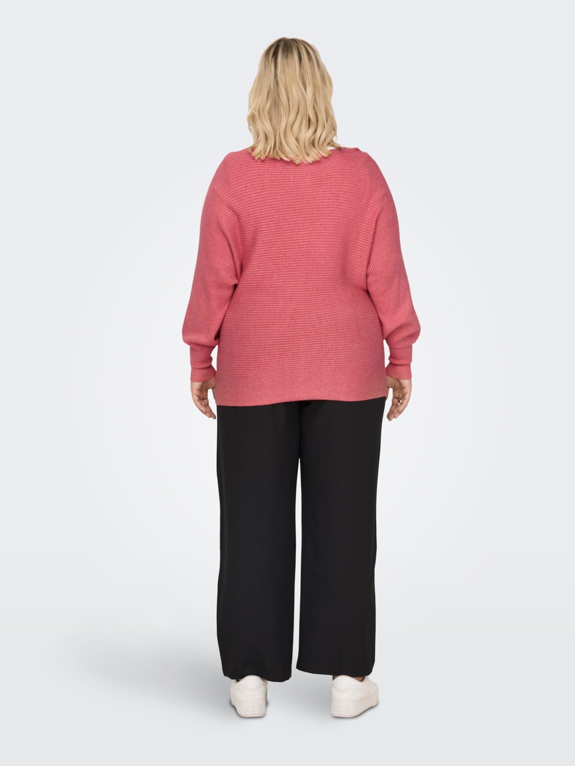 Curvy rib structured Knitted Pullover