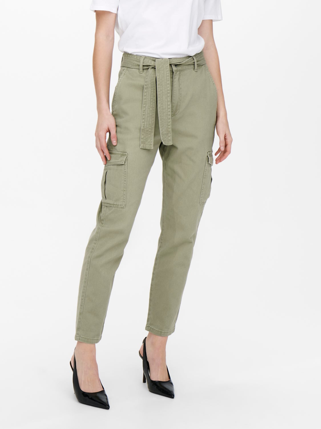 High waisted Cargo Trousers