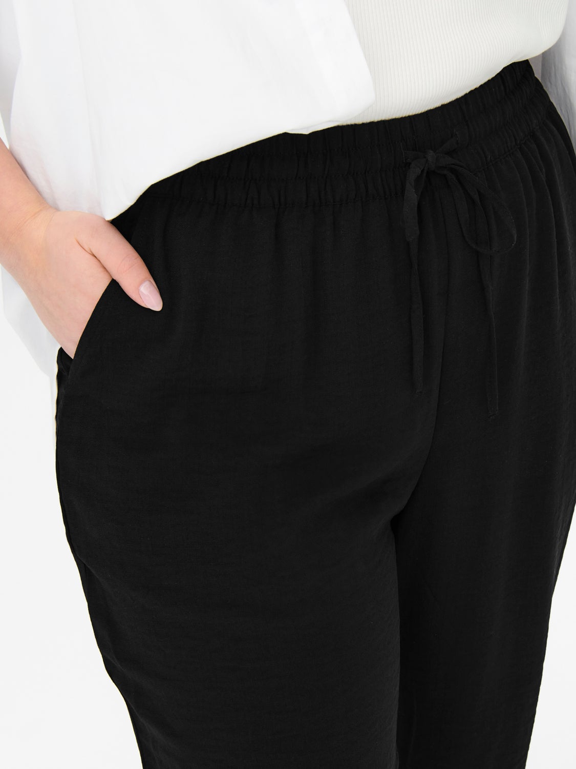 Curvy Elastic Ankle Trousers