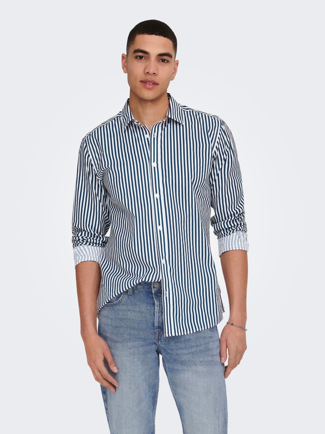 Striped slim fit shirt