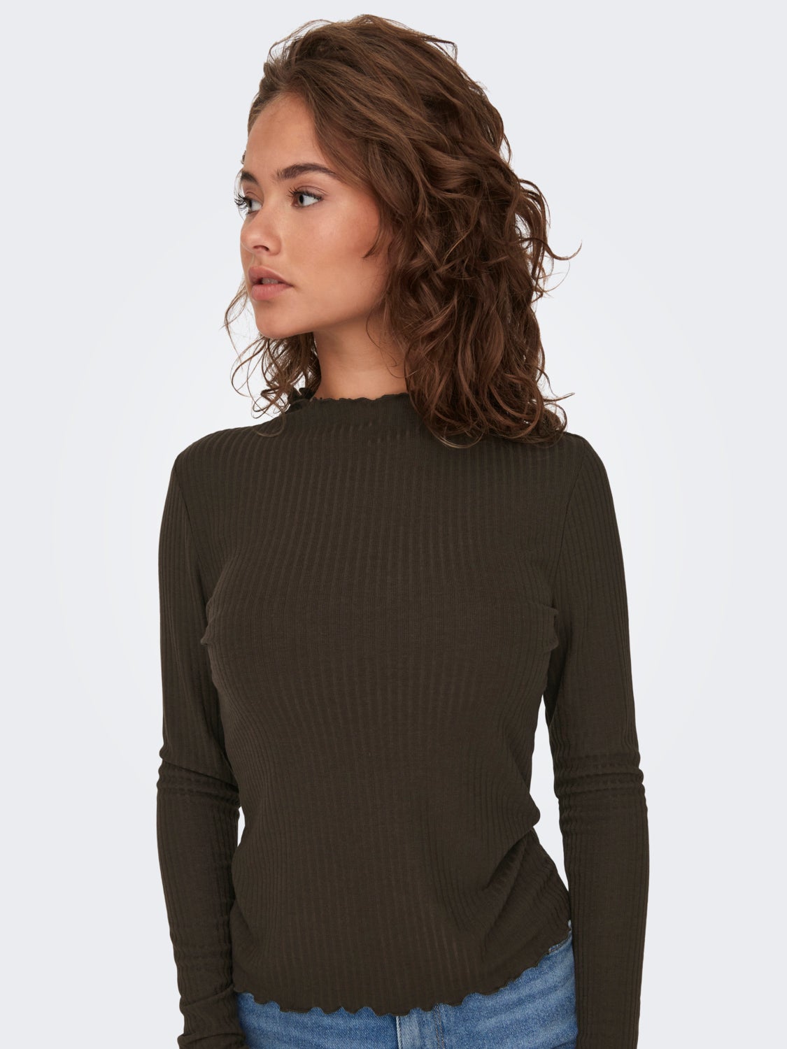 High neck Long Sleeved Top