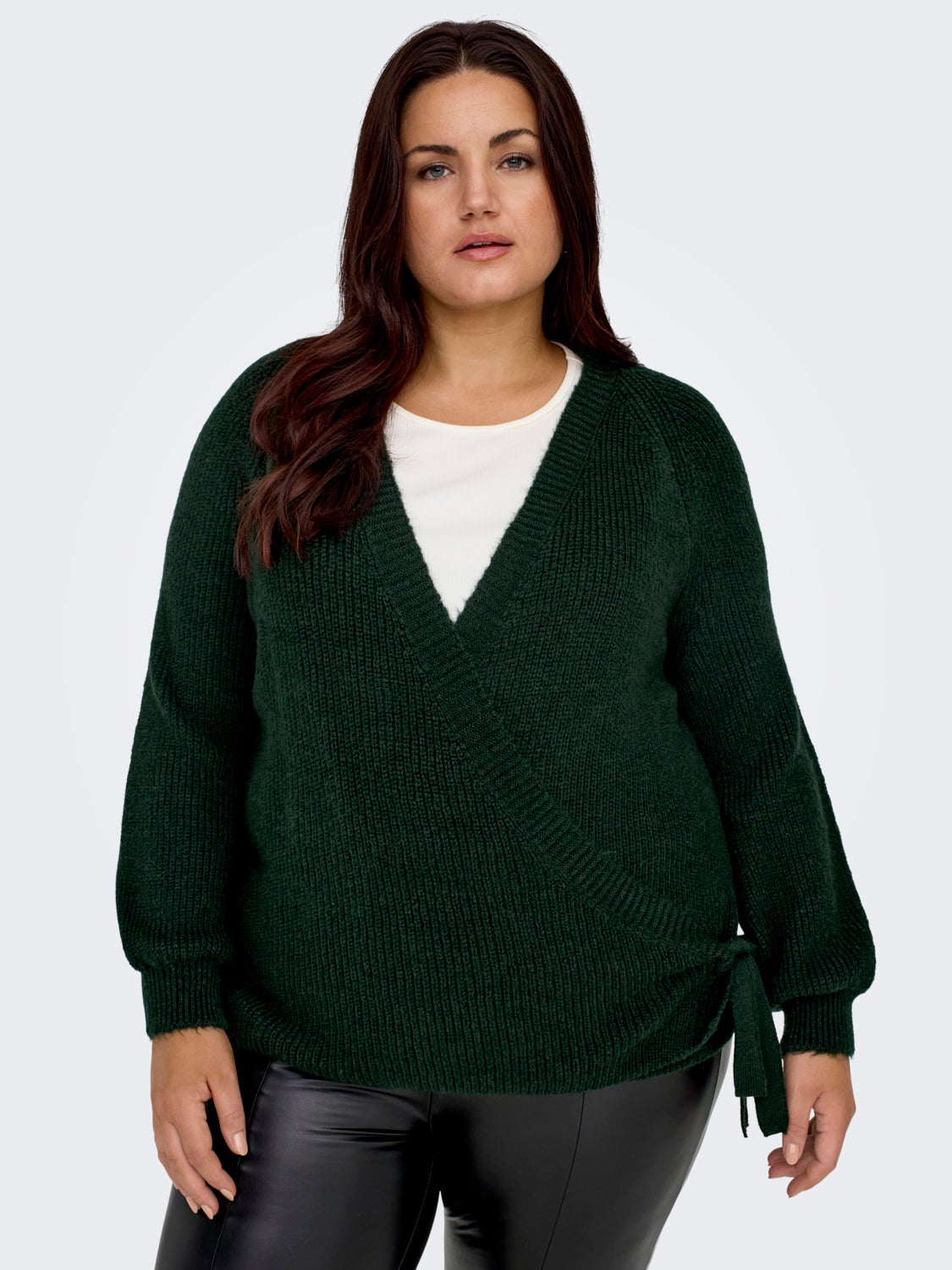 Curvy wrap Knitted Pullover