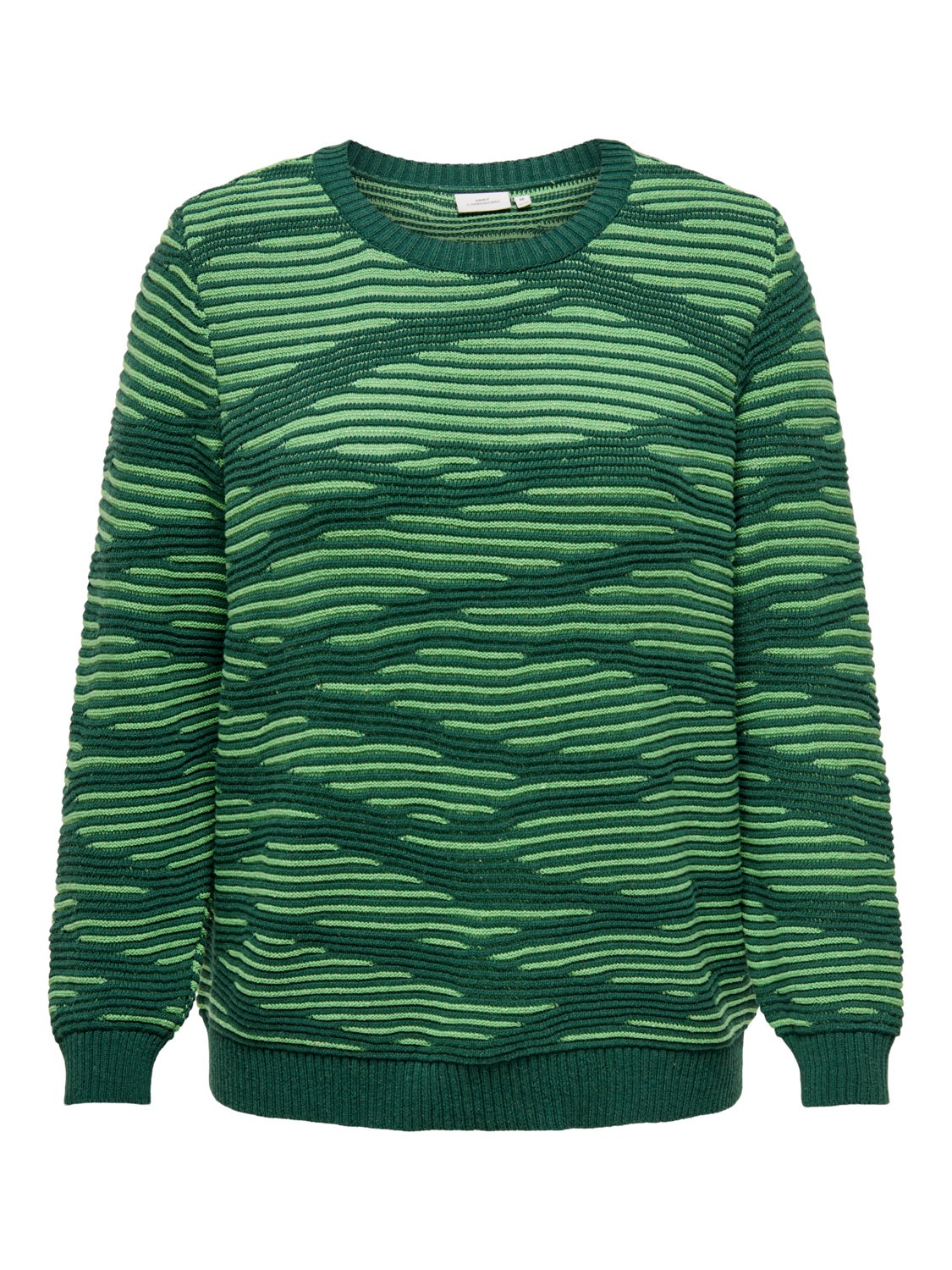 Curvy patterned knitted pullover