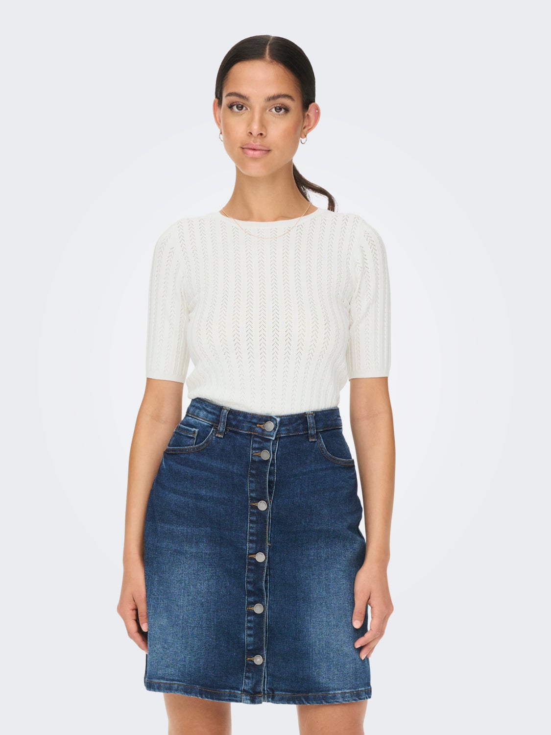 Short sleeved Knitted Pullover