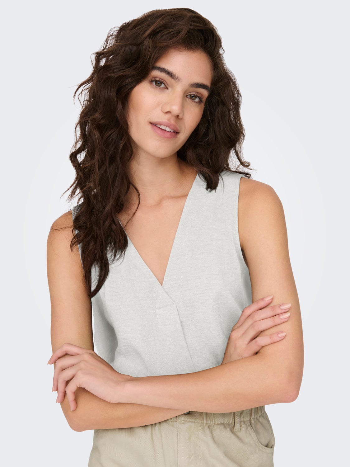 Regular Fit V-Neck Top