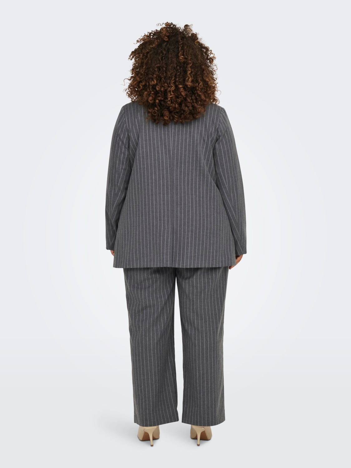 Curvy striped blazer