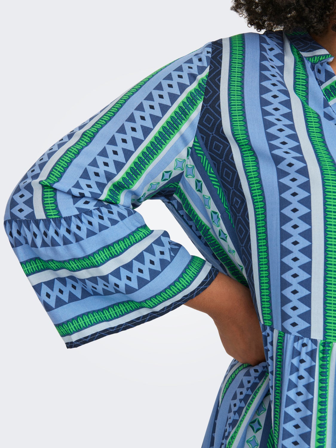 Curvy printed viscose Dress