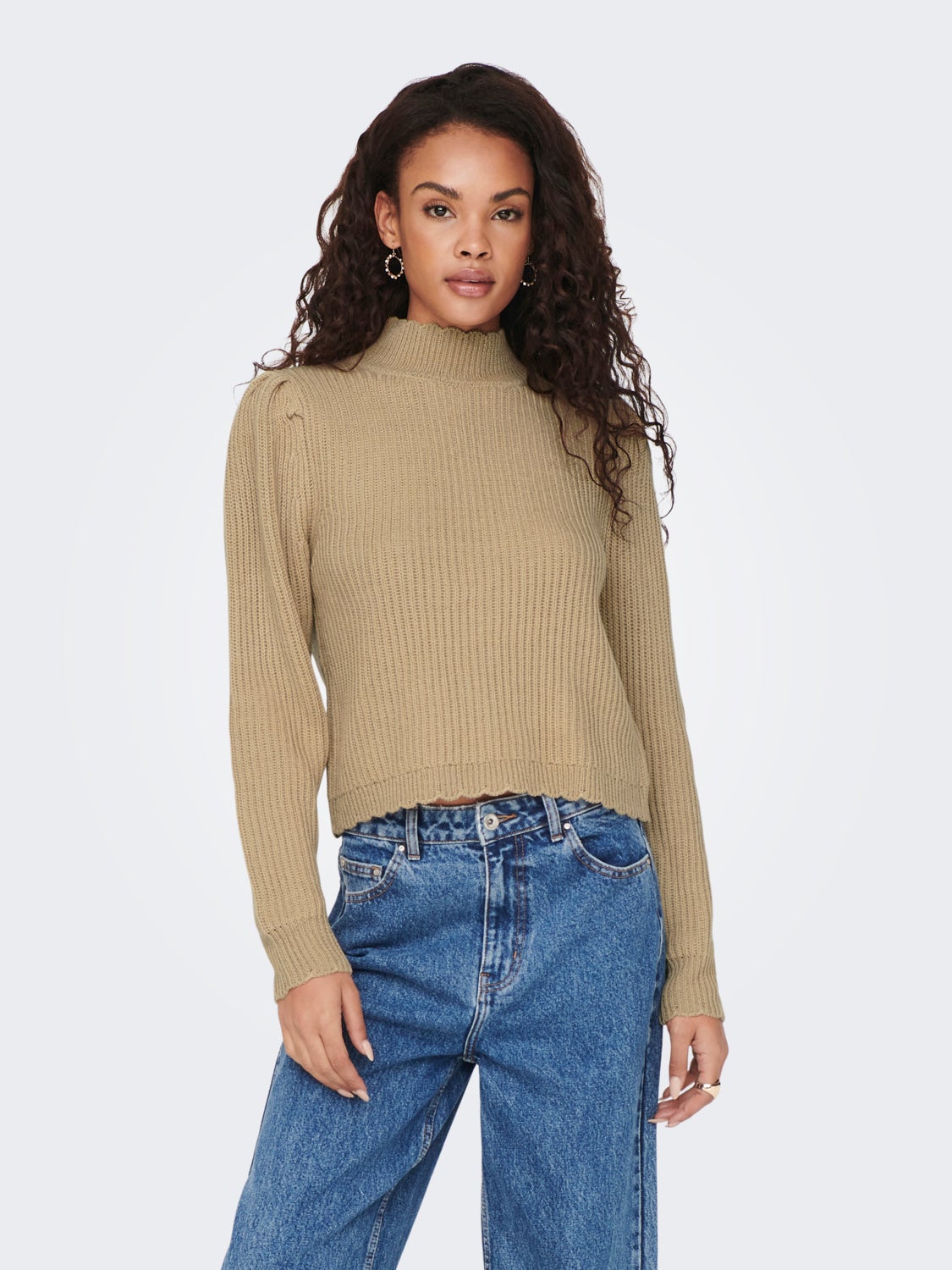 high neck Knitted Top