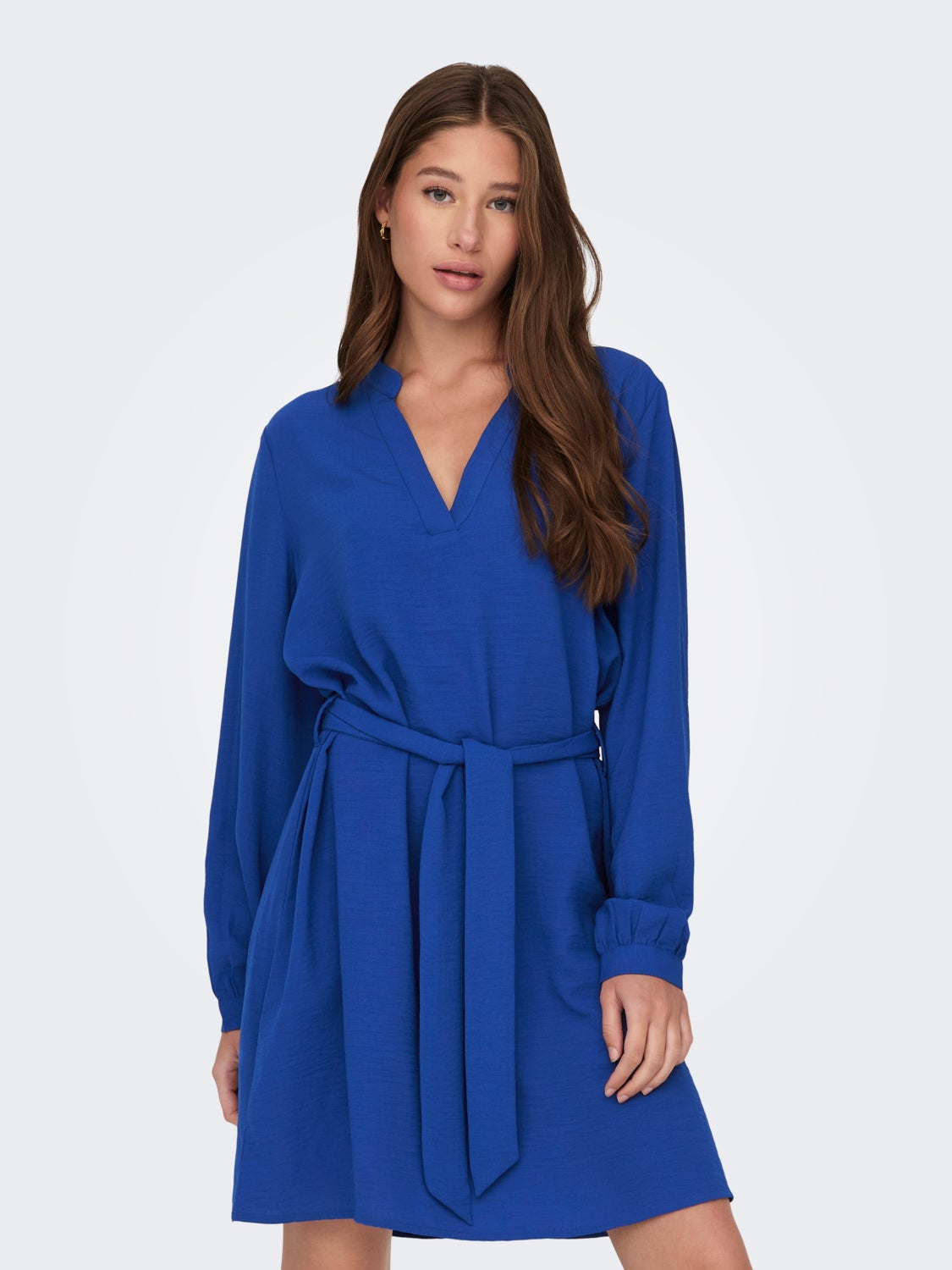 Mini dress with v-neck