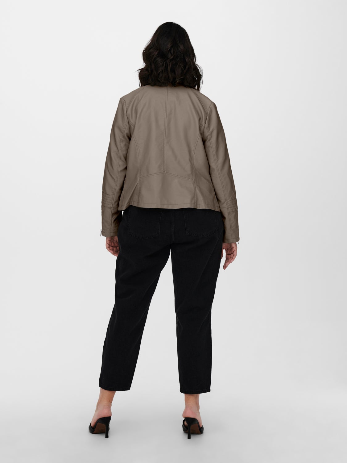 Curvy biker Faux Leather Jacket