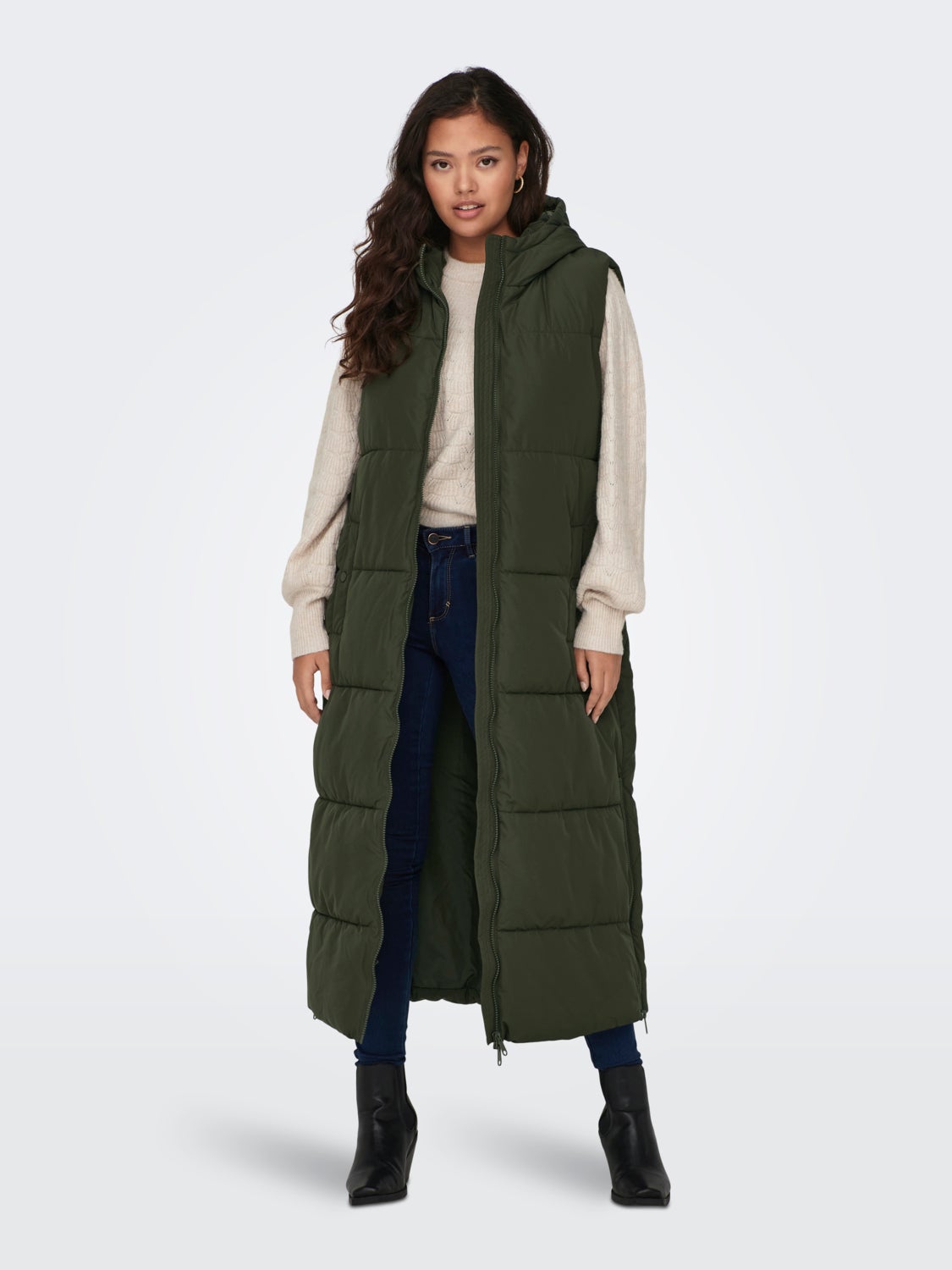 Long puffer gilet