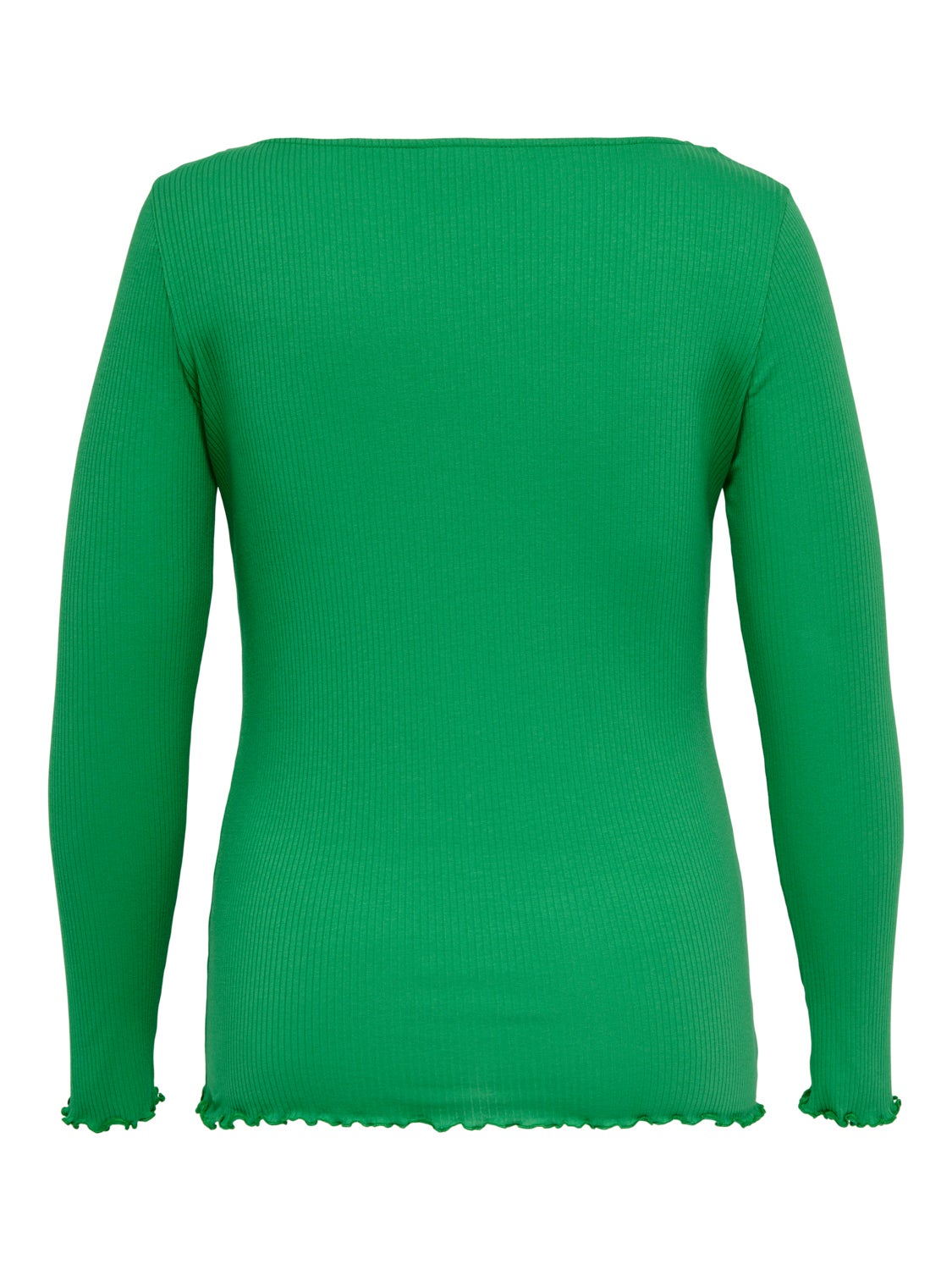 Curvy Wrinkle v-neck Long Sleeved Top