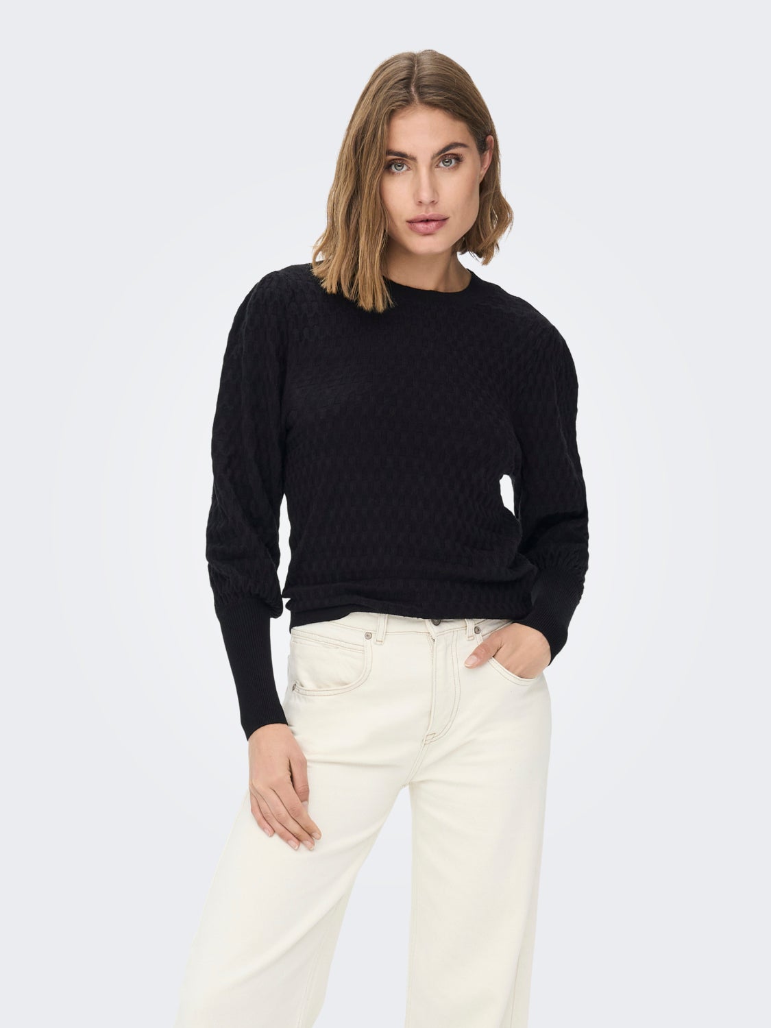 Structured Knitted Pullover