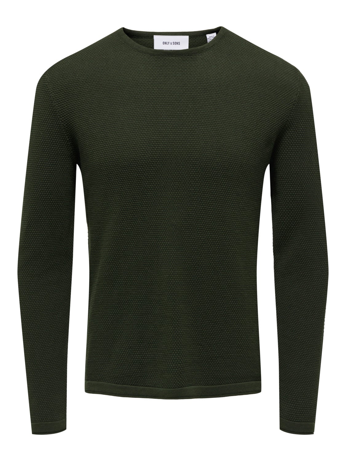 Knitted pullover crew neck