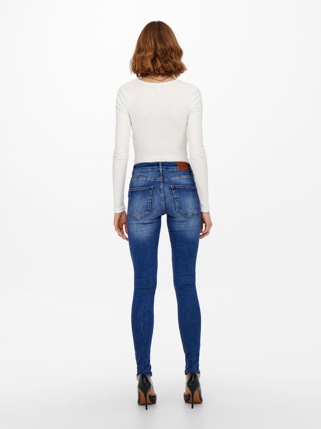 ONLBobby mid waist destroyed Skinny fit jeans