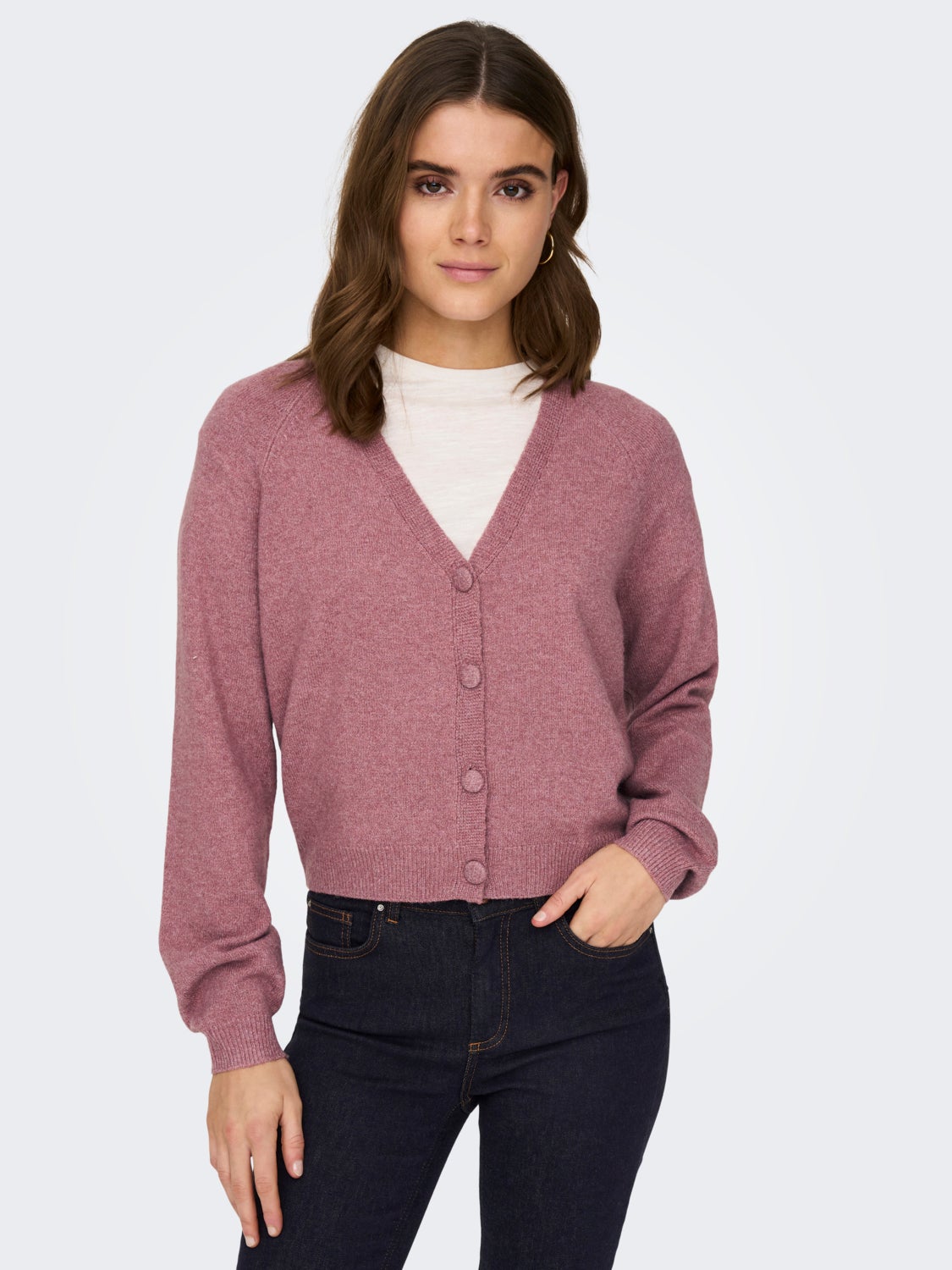 V-Neck Knit Cardigan