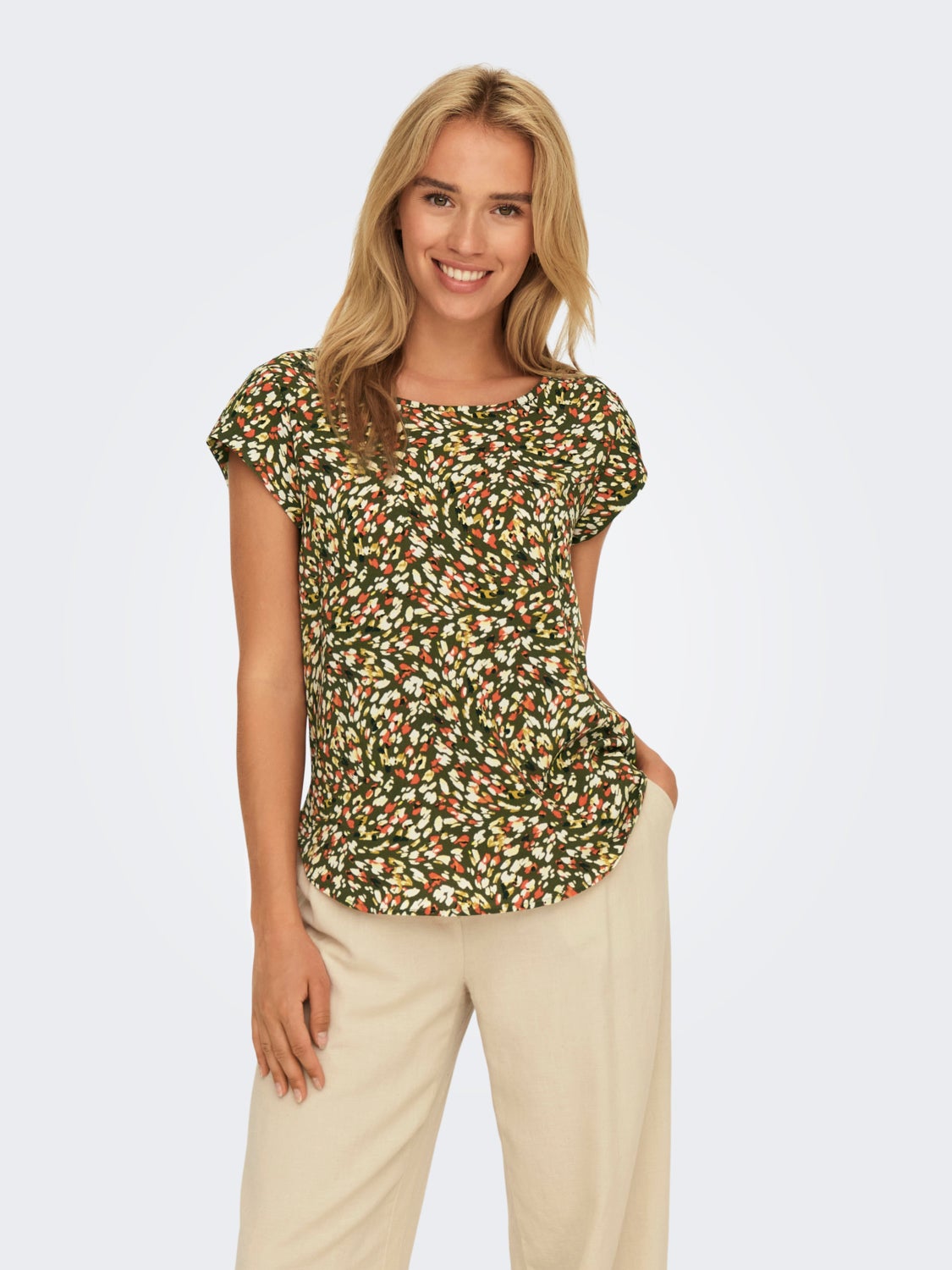 Printed Short Sleeved Top