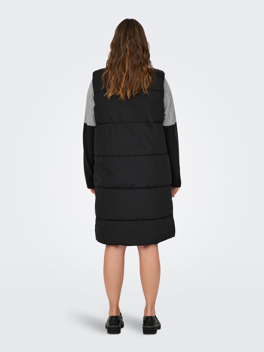 Curvy long puffer gilet