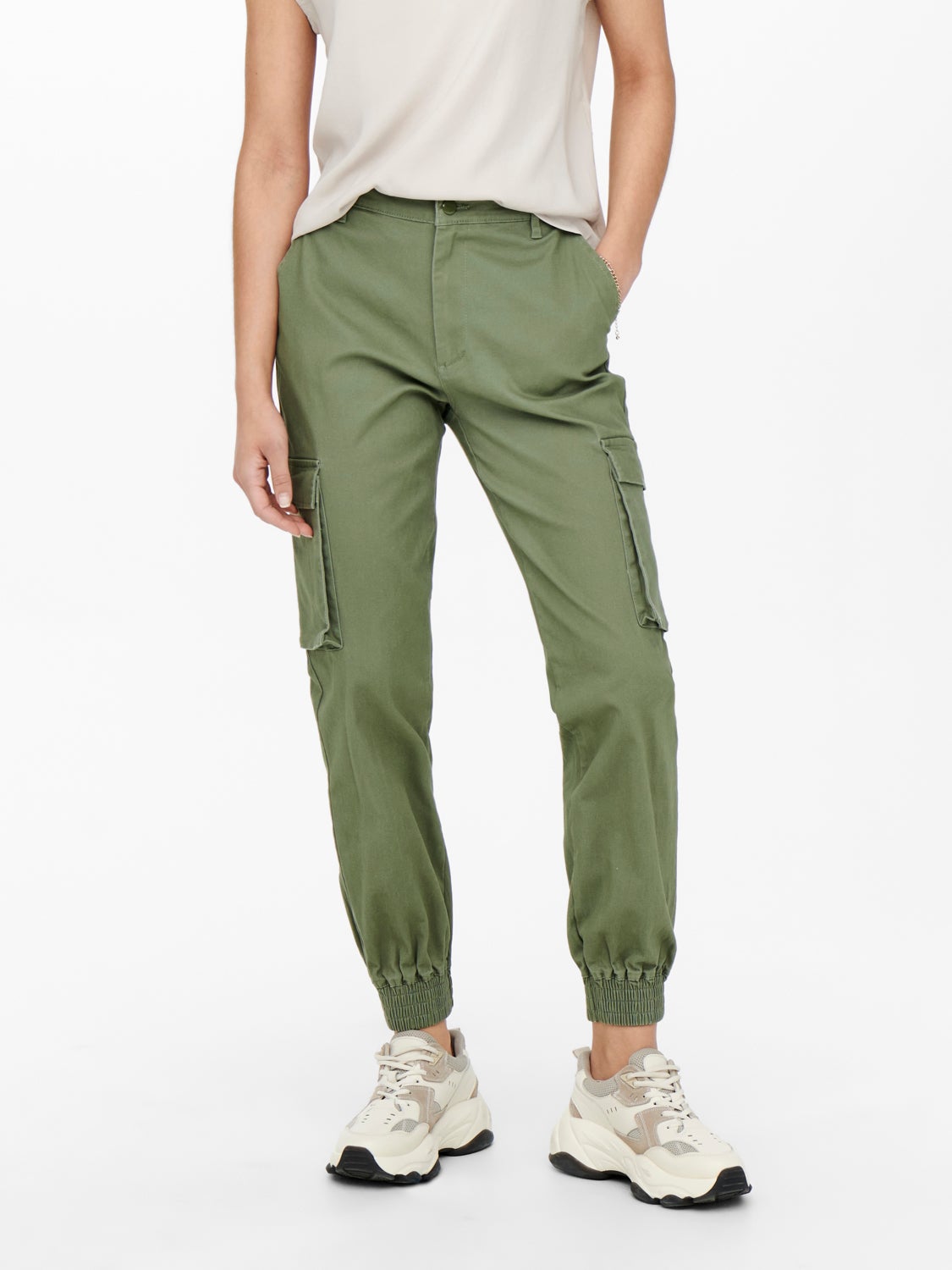 Mid waist Cargo trousers