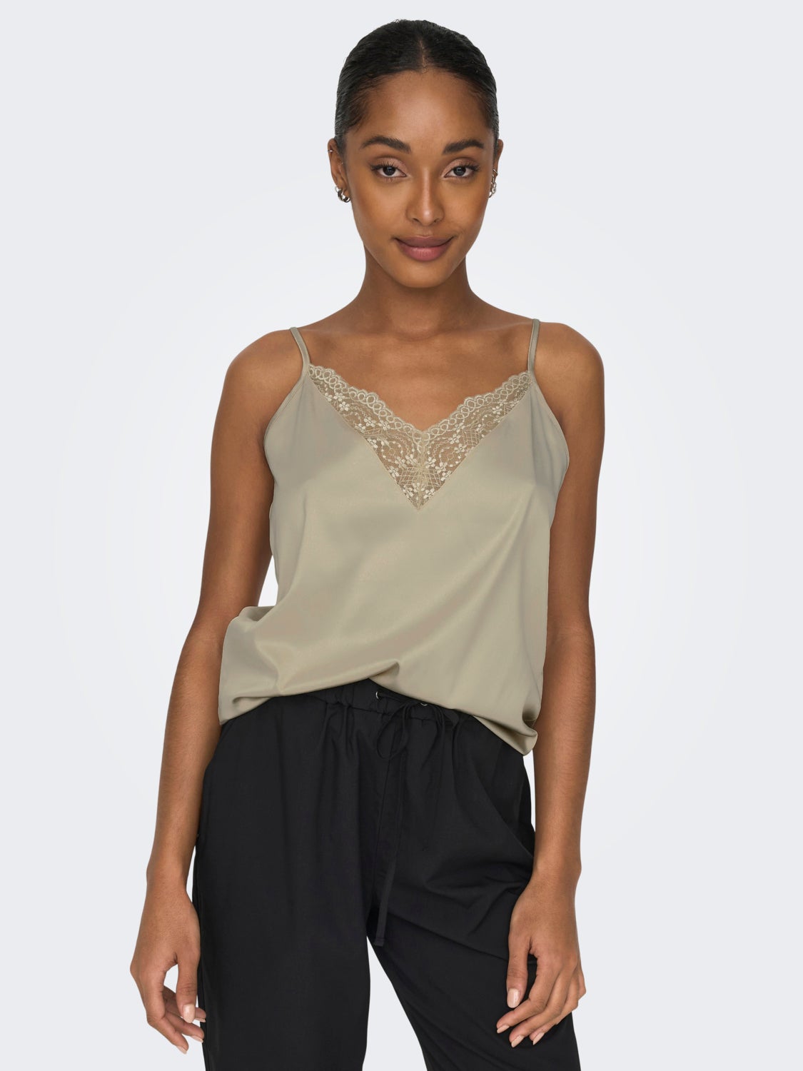 Singlet Top With Lace Details