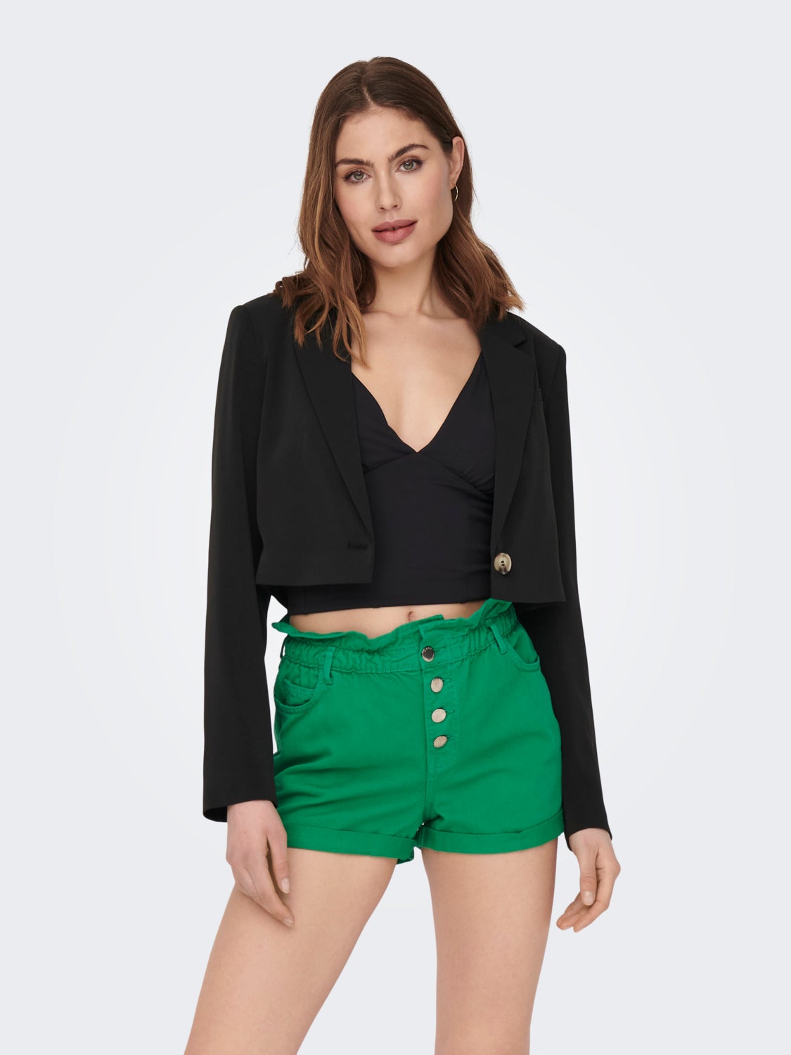 Cropped V-Neck Top