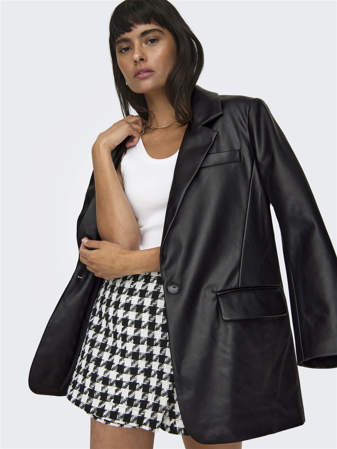 Oversize coated blazer