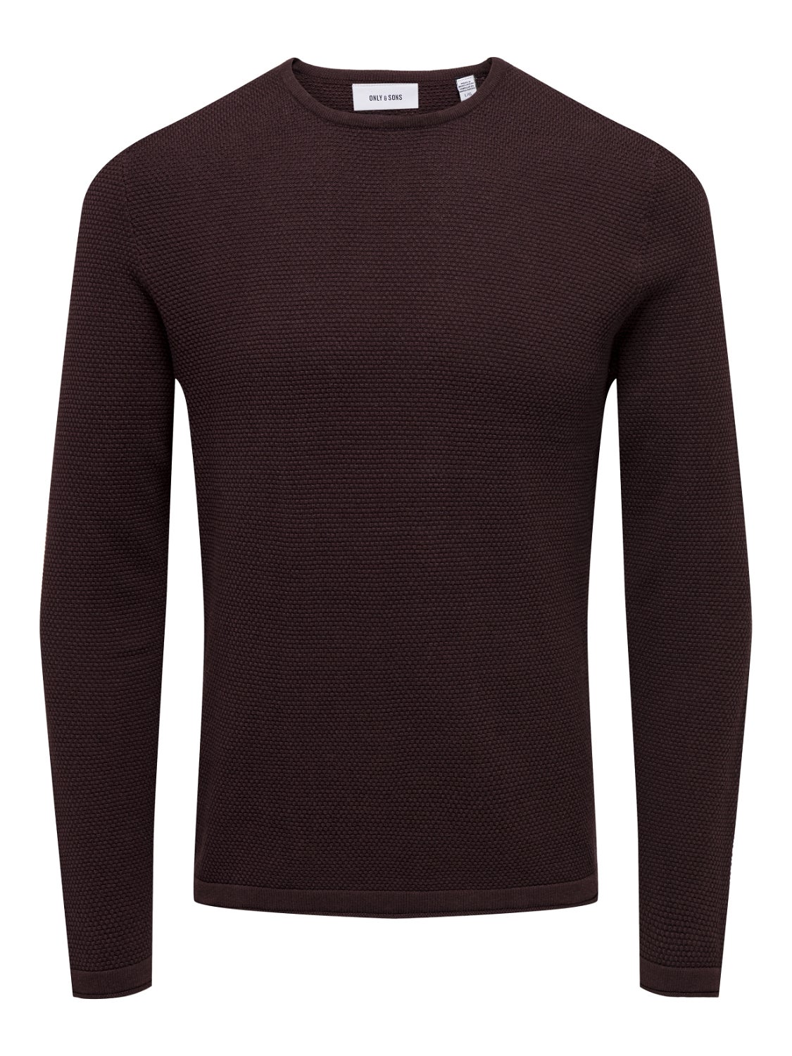 Knitted pullover crew neck