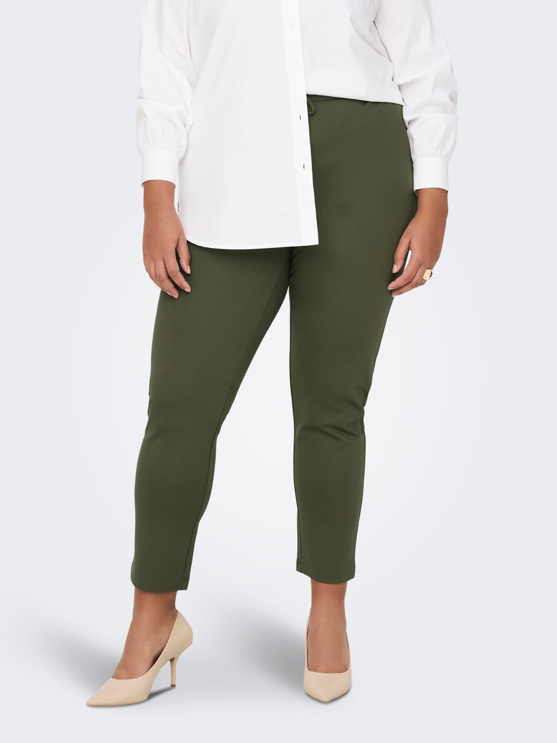 Curvy solid colored Trousers