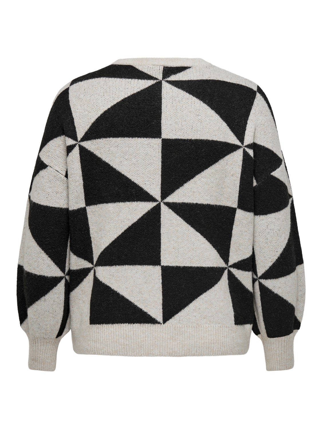 Curvy o-neck knitted pullover