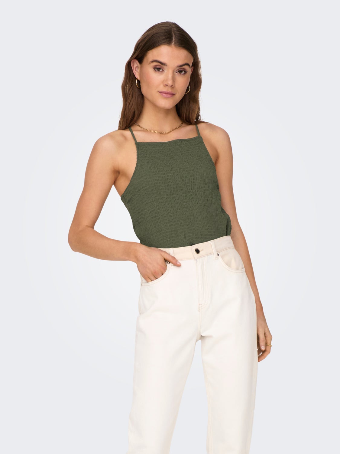 Regular Fit Halter neck Top