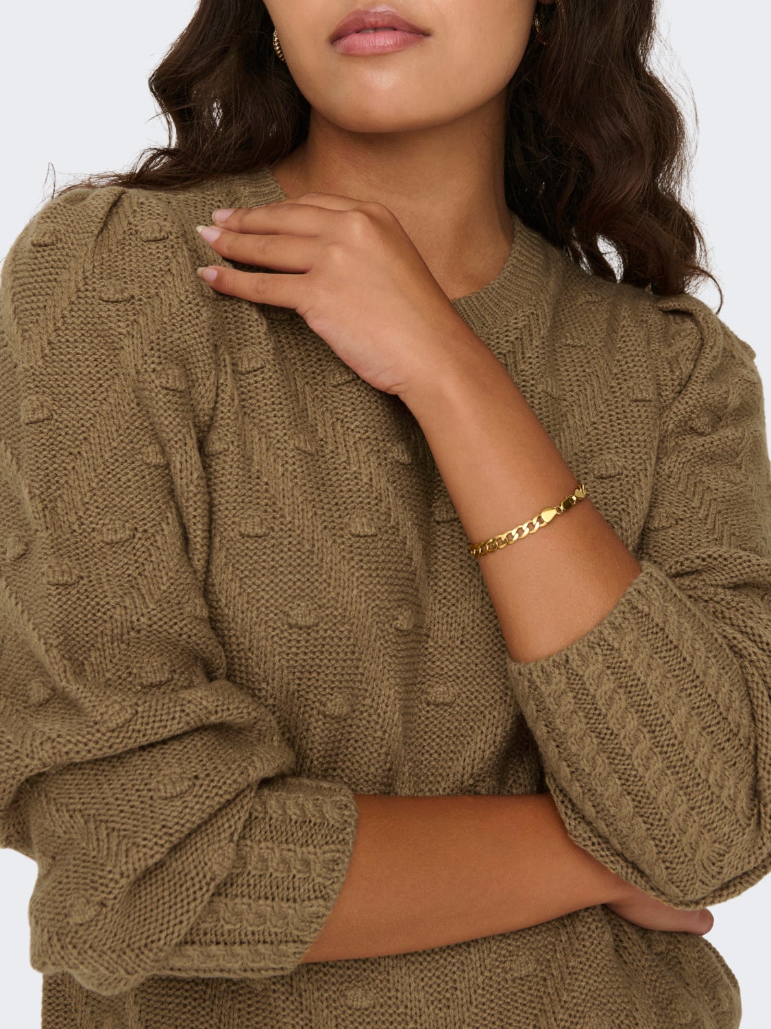 Textured knitted pullover