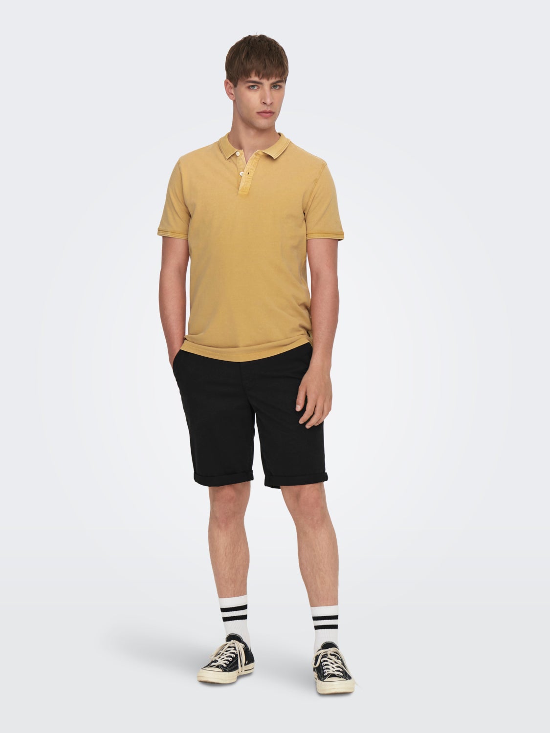 Slim Fit O-Neck Polo-Shirt