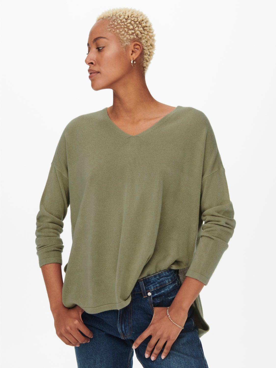 V-neck Knitted Pullover