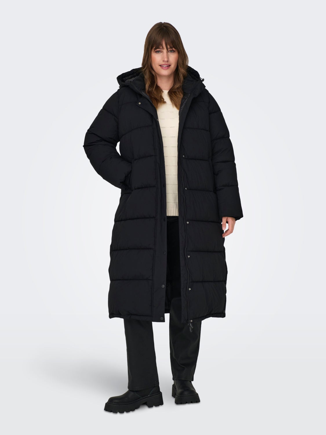 Curvy long puffer jacket