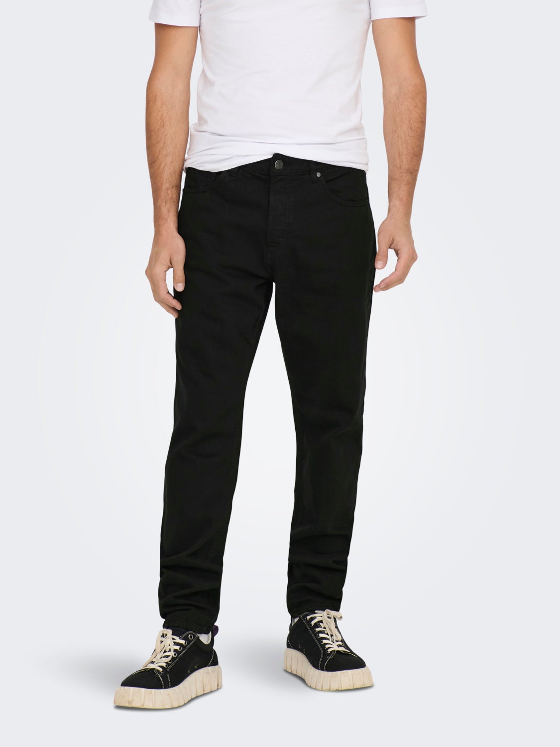 Twill-fabric trousers