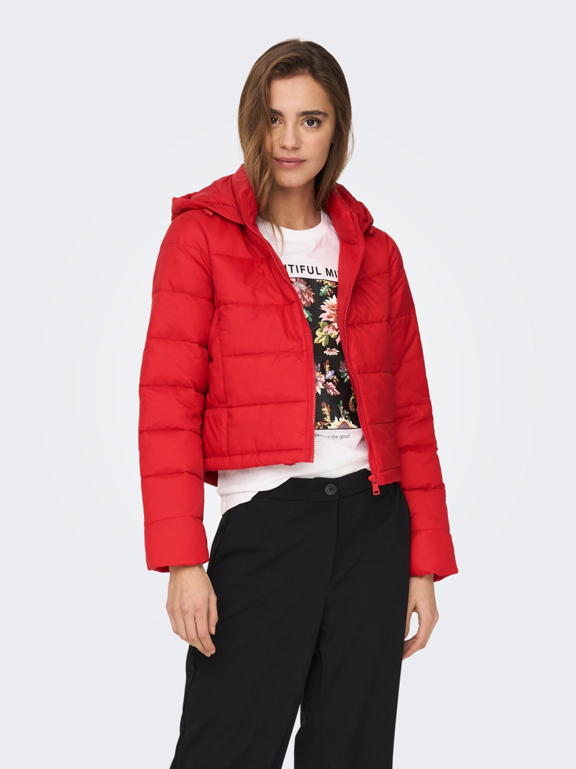 Hodded puffer jacket