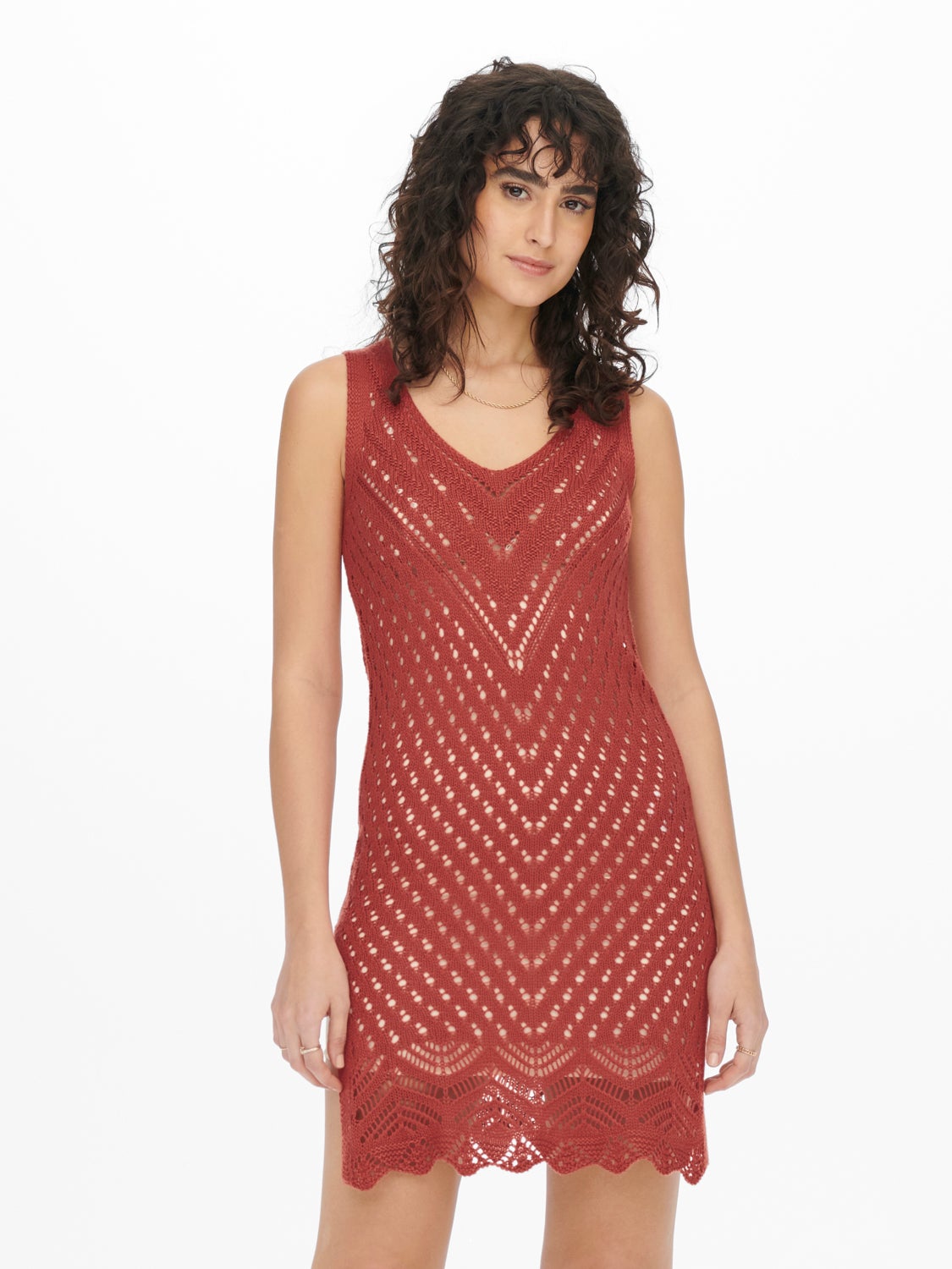 Sleeveless knit mini dress