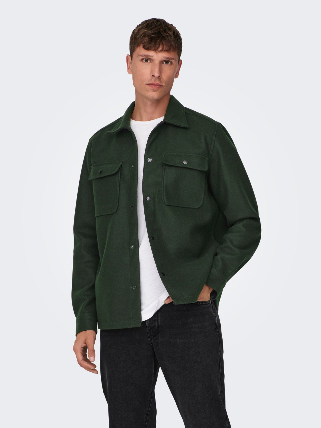 Solid overshirt