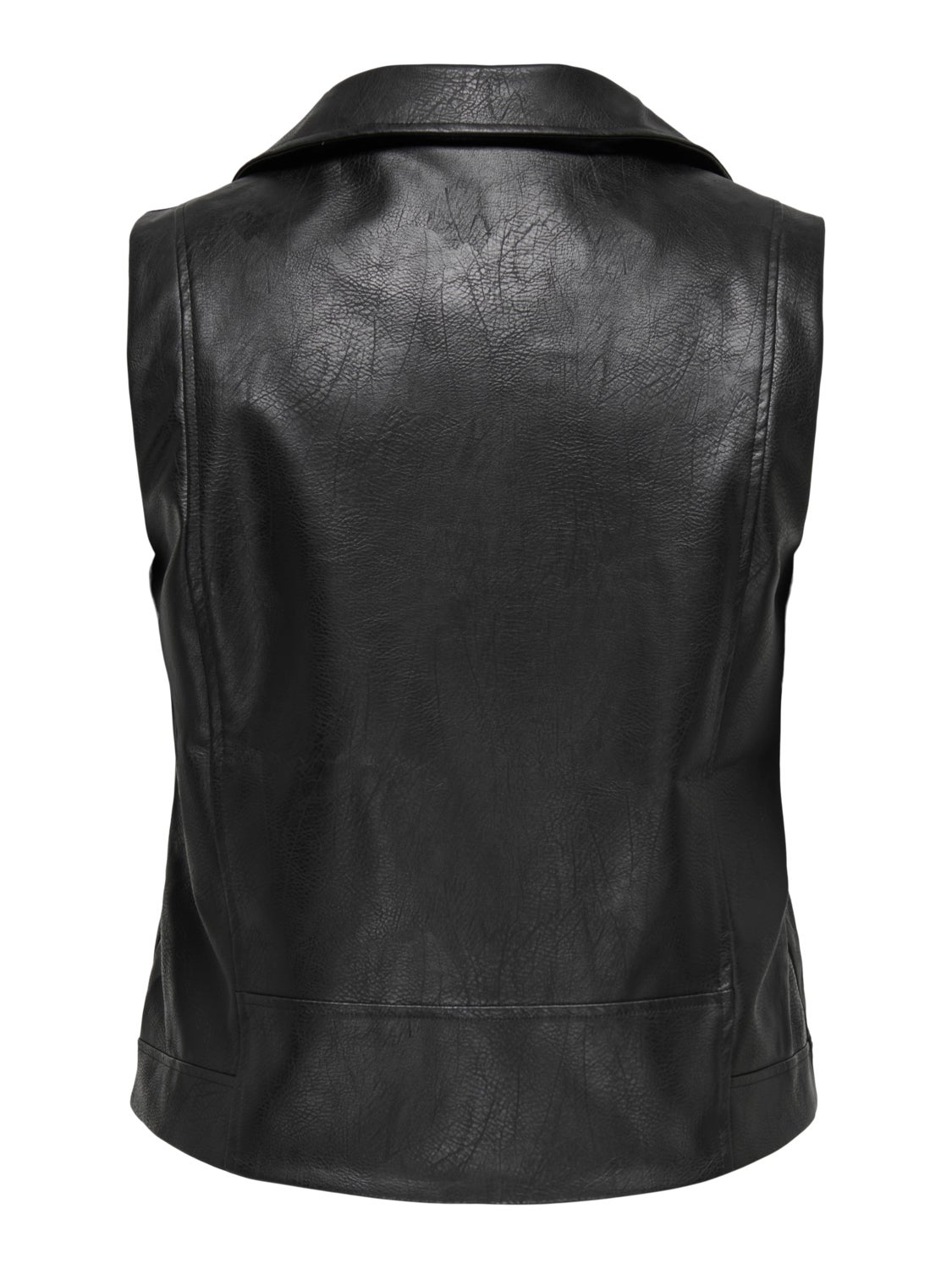 Curvy Faux leather Biker Waistcoat