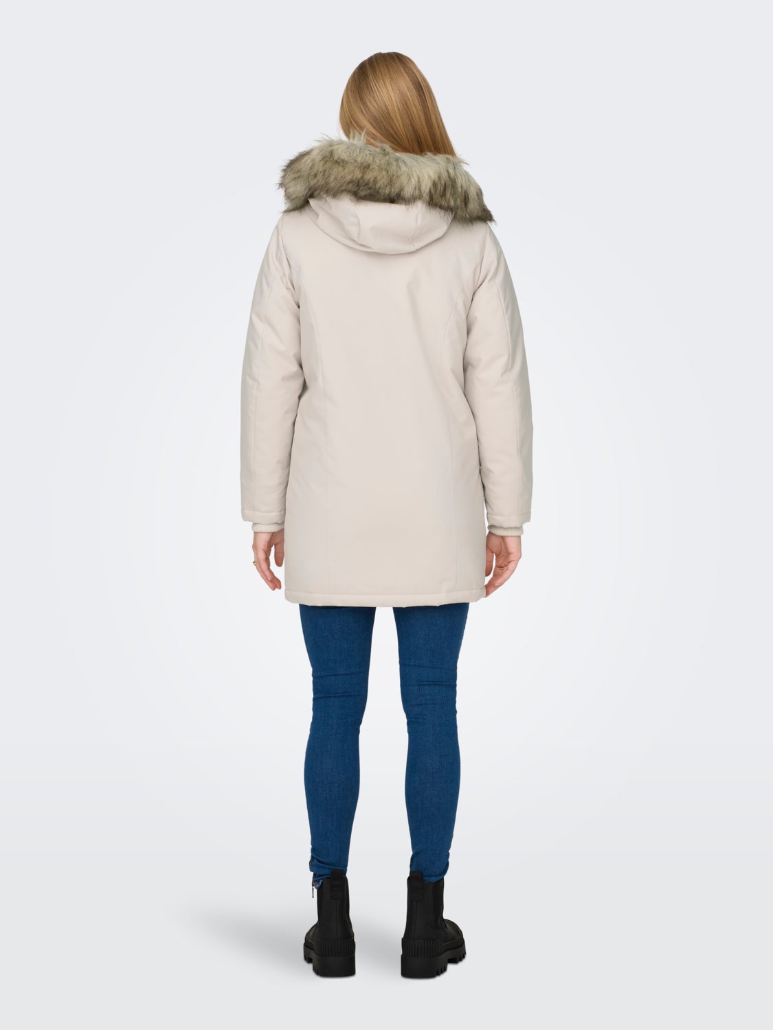 Hood with detachable faux fur edge Maternity Parka