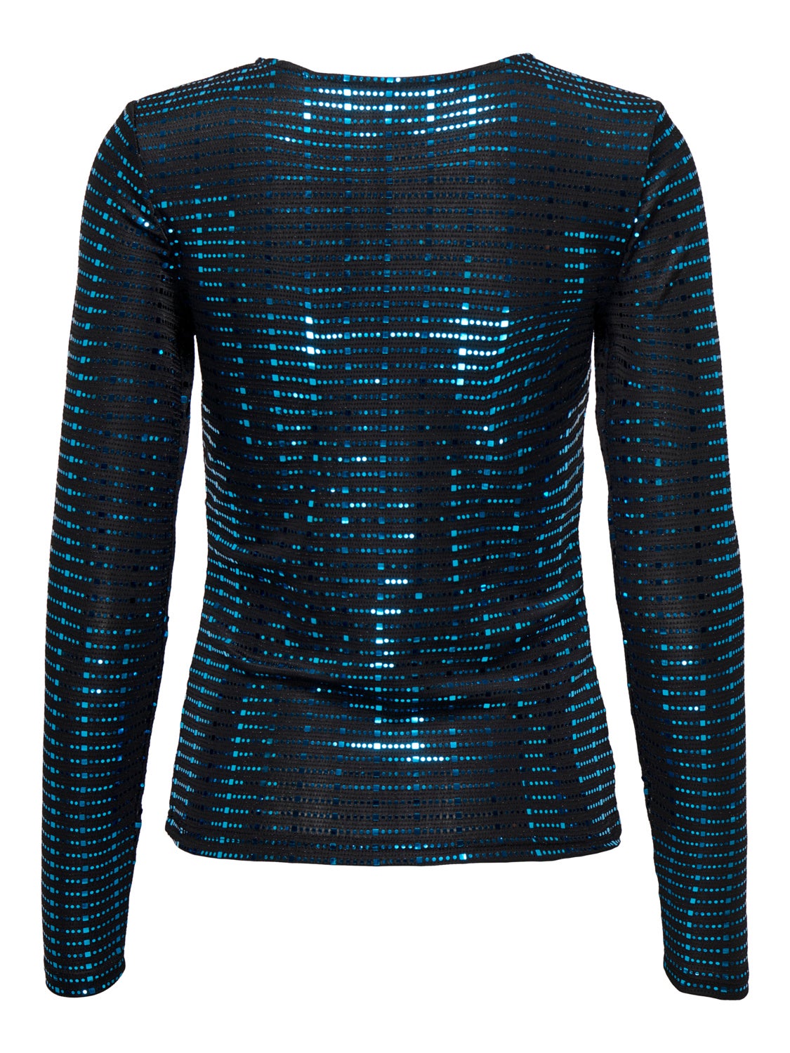 O-neck glitter top
