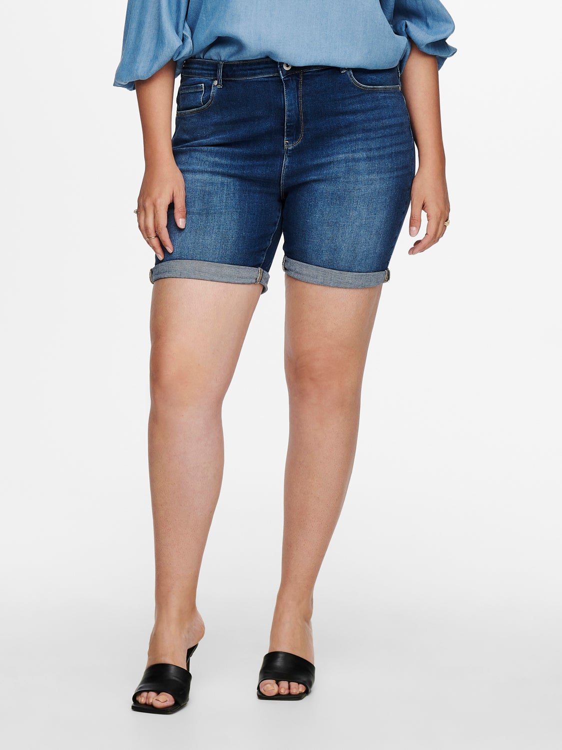 Curvy Carlaola life hw Denim shorts