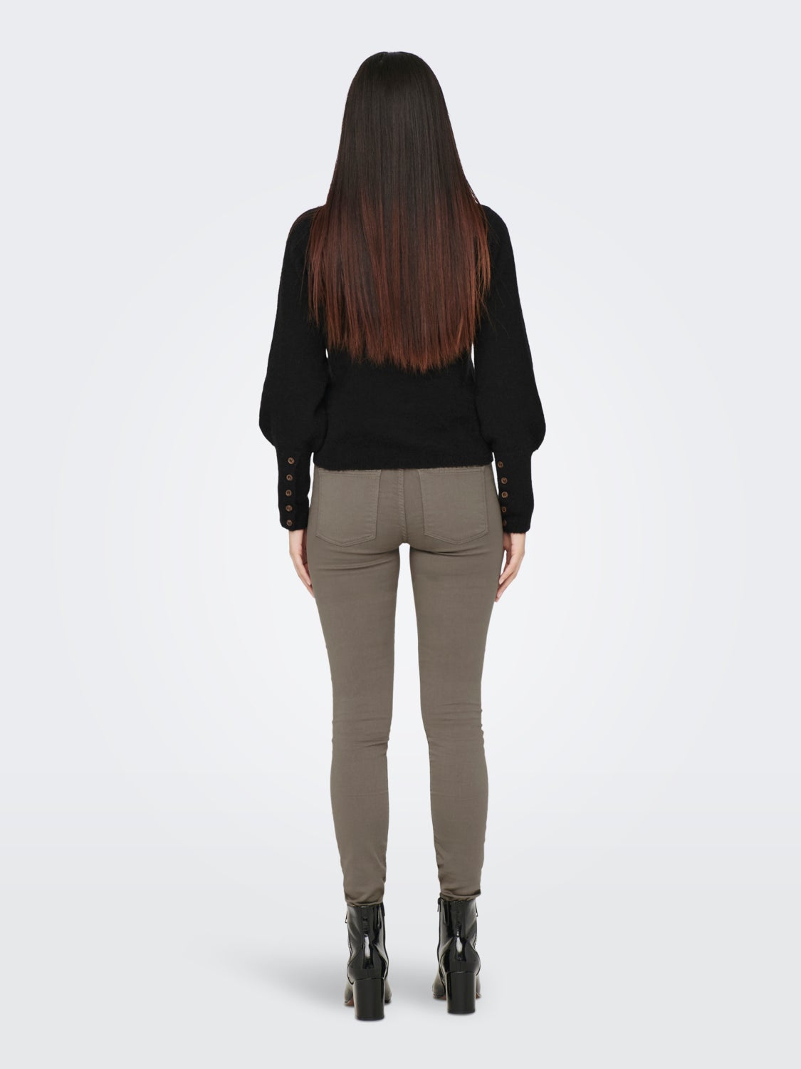 Button cuff Knitted Pullover