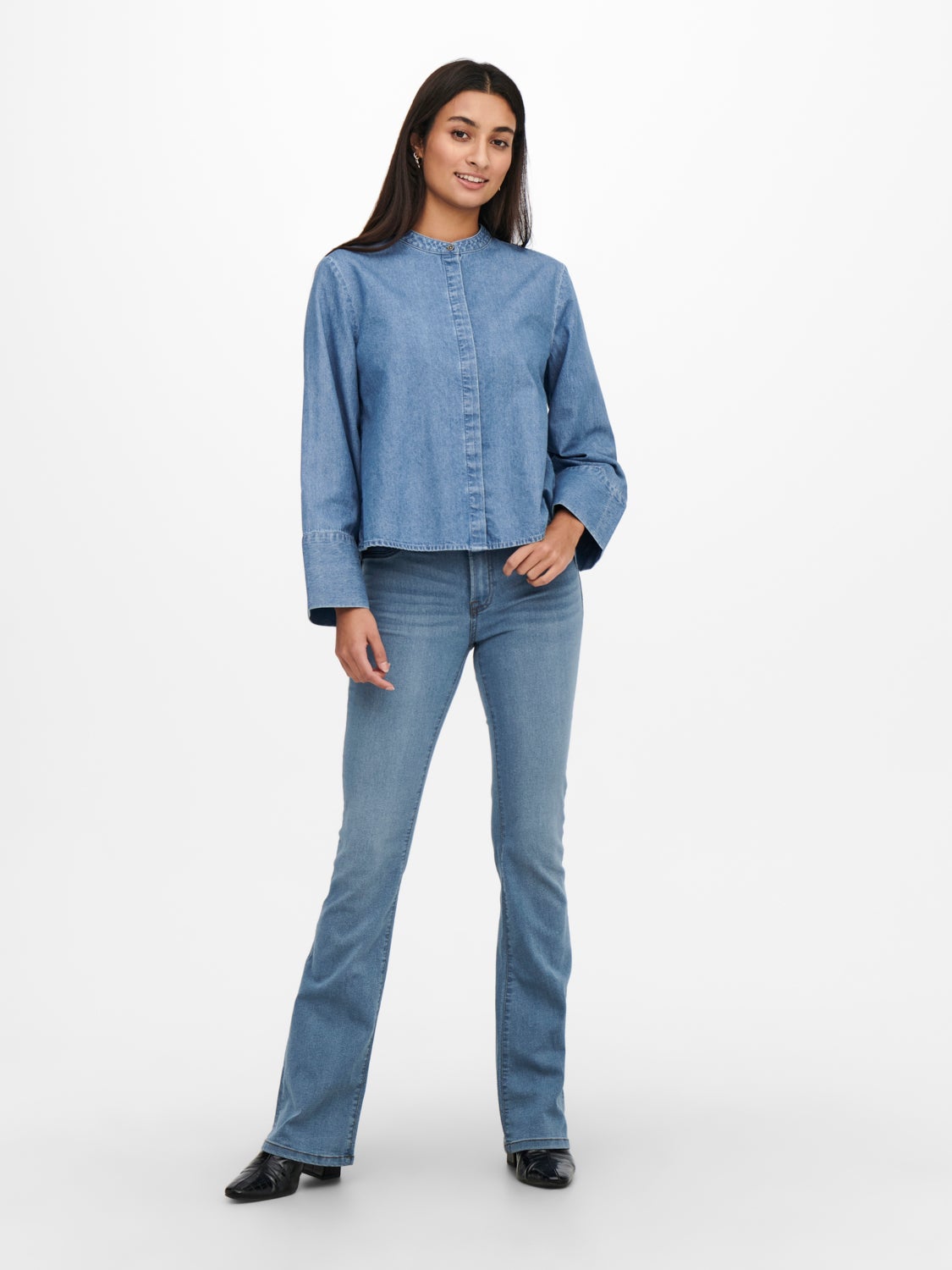 Wide sleeved Denim shirt