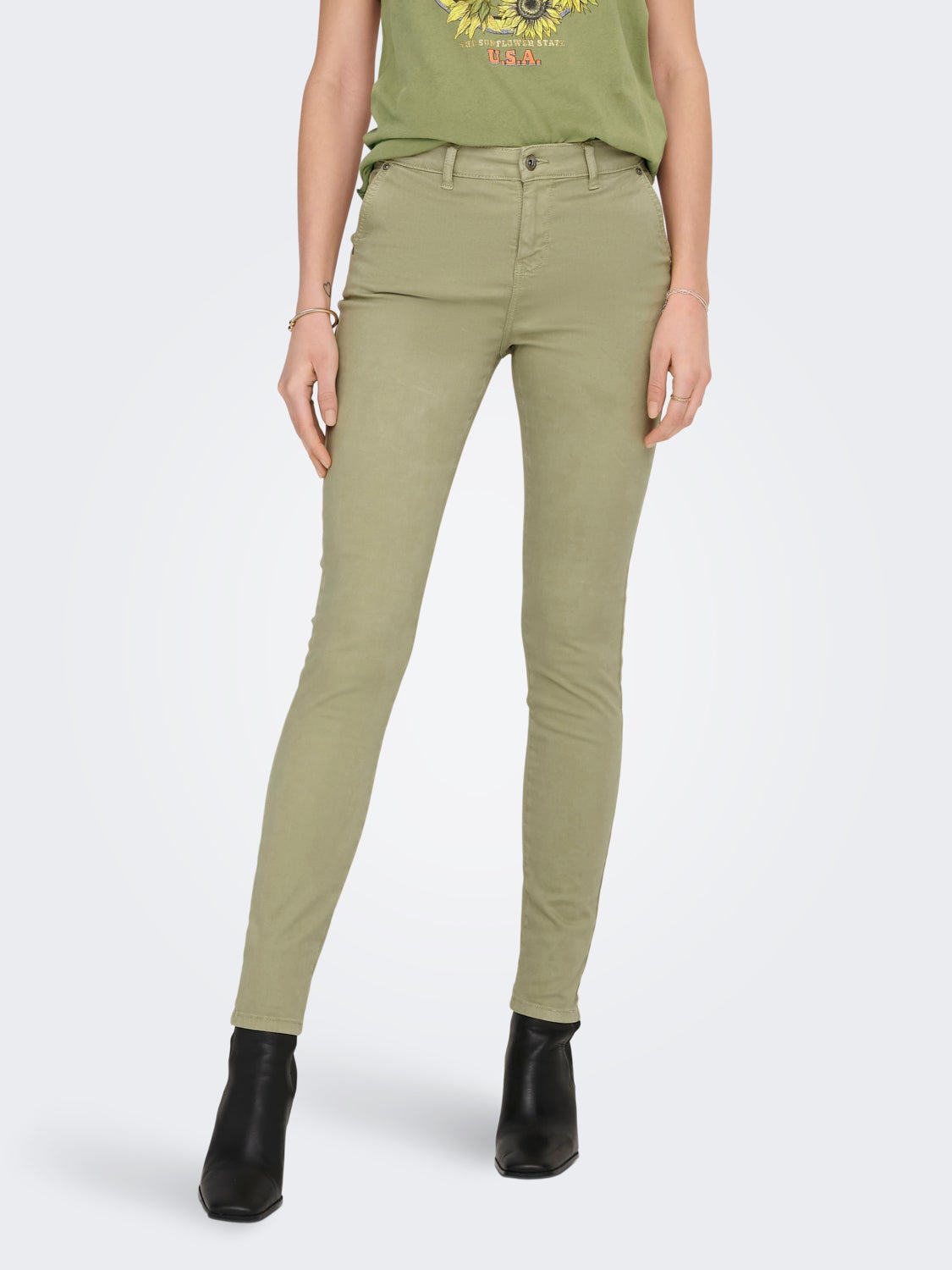 High waisted Chinos