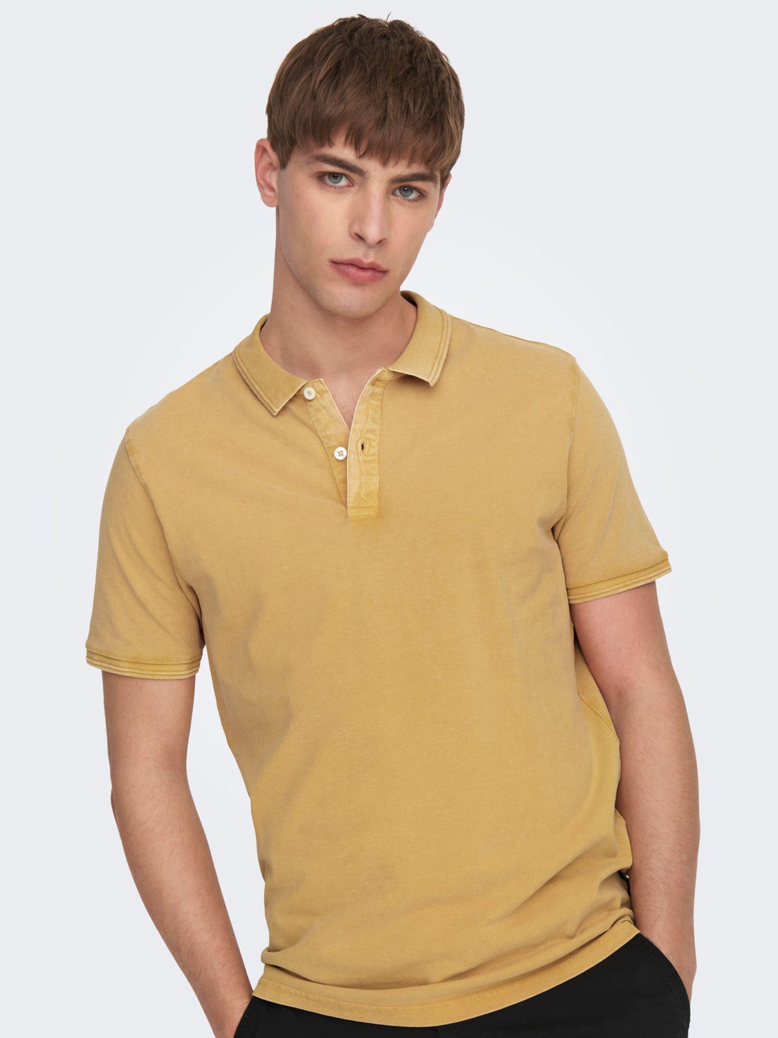 Slim Fit O-Neck Polo-Shirt
