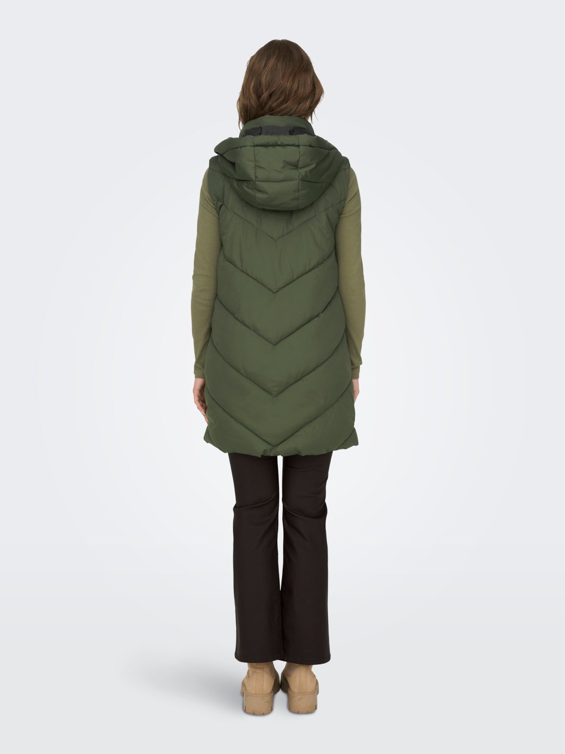Long hooded vest