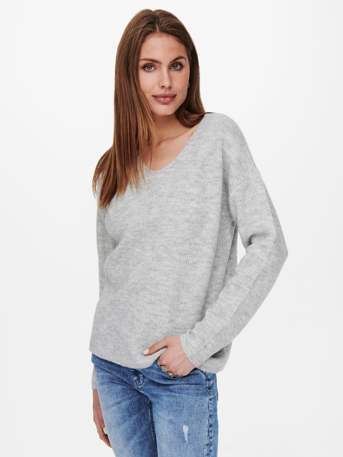 V-neck Knitted Pullover
