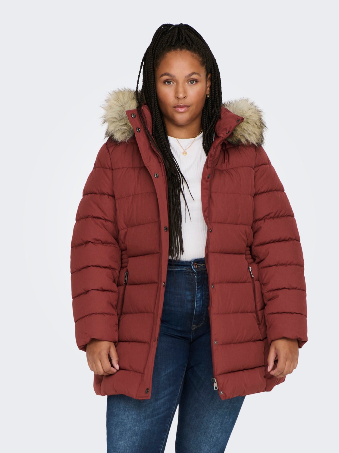 Curvy long Quilted jacket