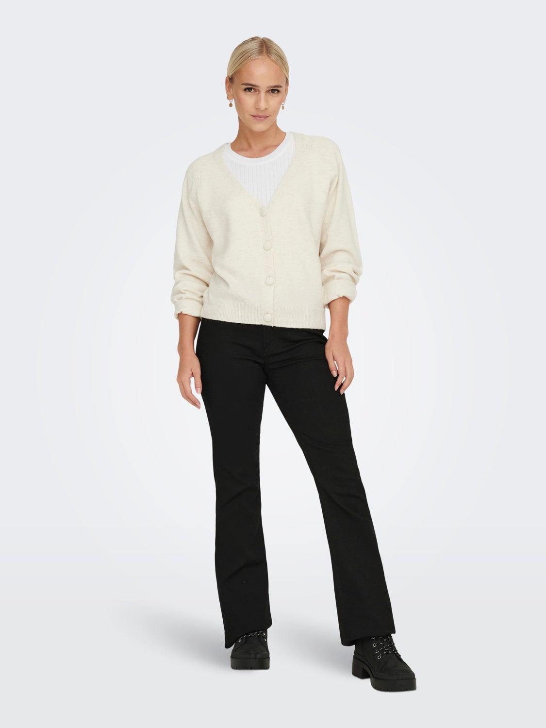 V-Neck Knit Cardigan